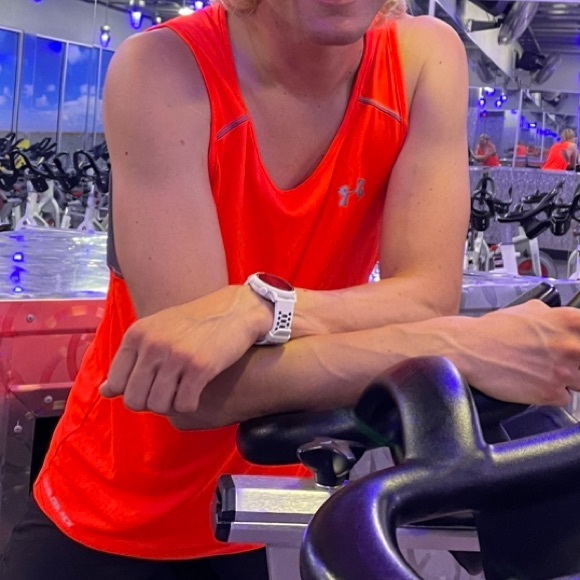 UNDER ARMOUR MEN NEON ORANGE REFLECTIVE SILVER HEATGEAR TANK TOP VEST SHIRT JOCK - Picture 11 of 15